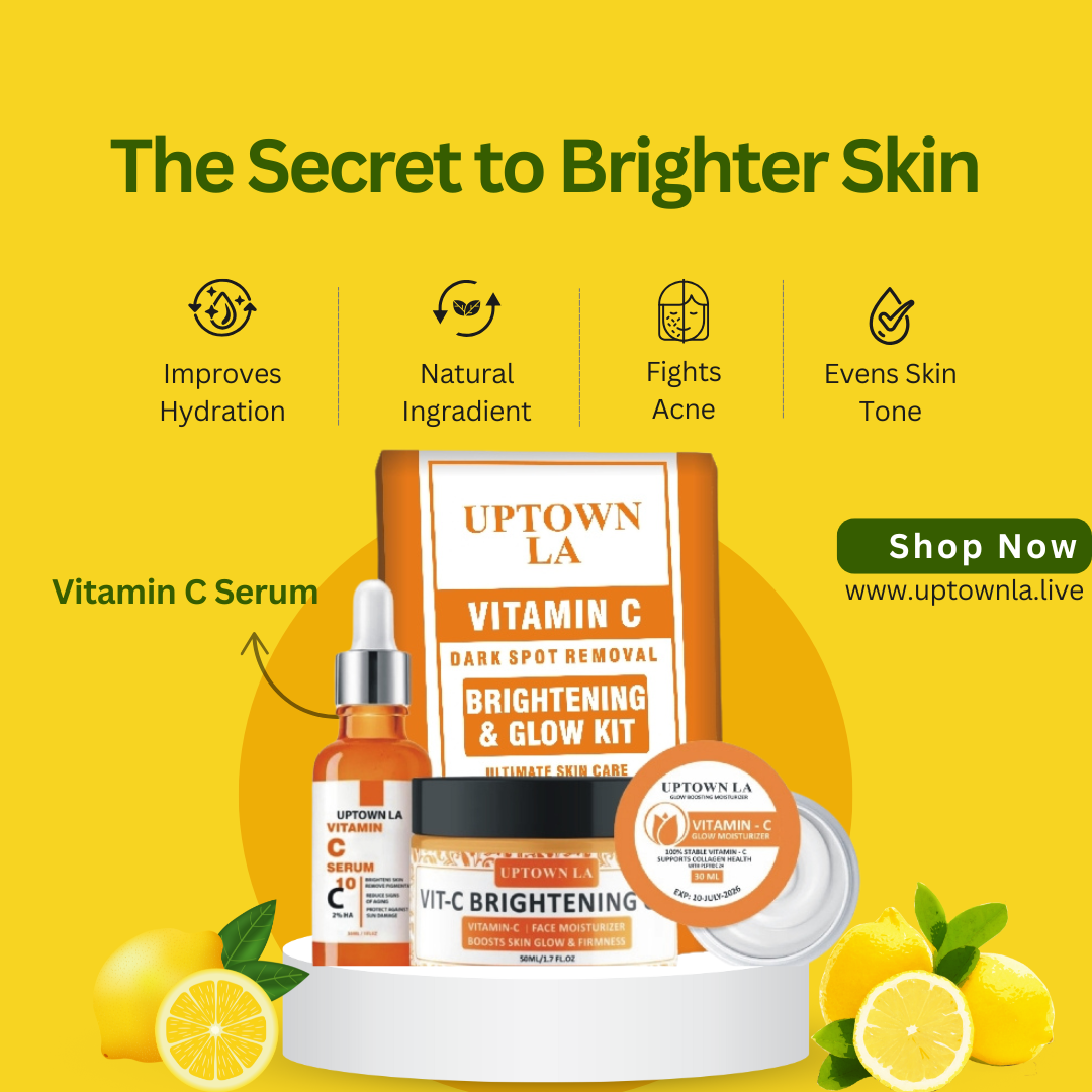 Buy 3 IN 1 Vitamin C Brightening & Glowing Boost Bundle and Get Free Whitening Serum Gift